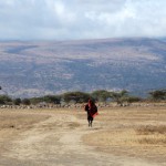 Maasai walking